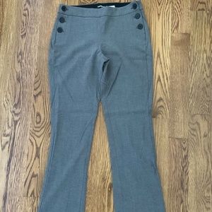 Express High Waisted Grey Button Trousers. Size 6
